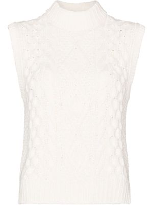 Polo Ralph Lauren cable-knit crew neck vest - White