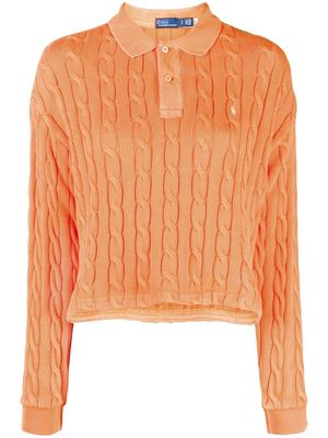 Polo Ralph Lauren cable-knit polo jumper - Orange