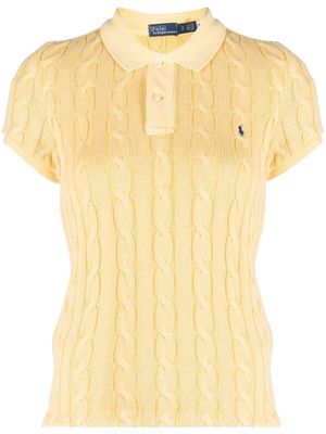 Polo Ralph Lauren cable-knit polo shirt - Yellow