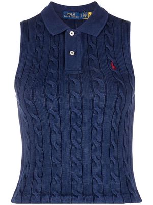 Polo Ralph Lauren cable-knit polo vest - Blue