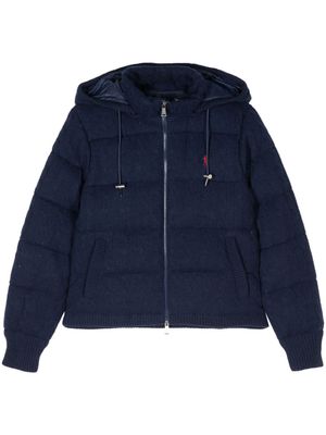 Polo Ralph Lauren cable-knit puffer jacket - Blue