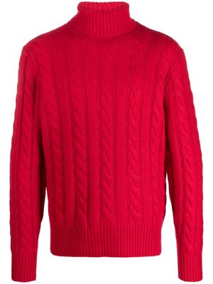Polo Ralph Lauren cable-knit roll-neck jumper - Red