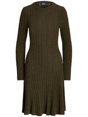 Polo Ralph Lauren cable-knit round-neck dress - Green