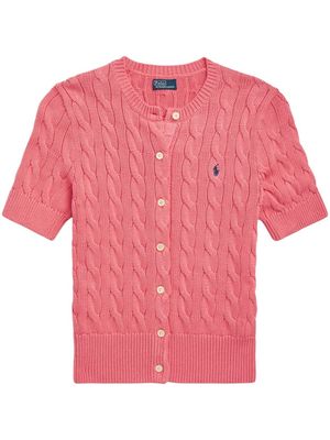 Polo Ralph Lauren cable-knit short-sleeve cardigan - Pink