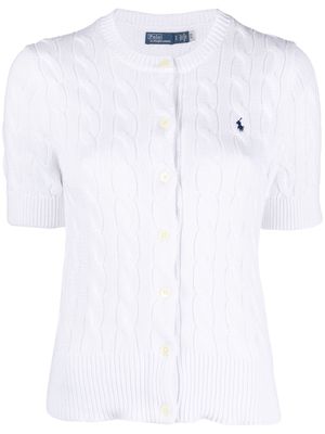Polo Ralph Lauren cable-knit short-sleeve cardigan - White