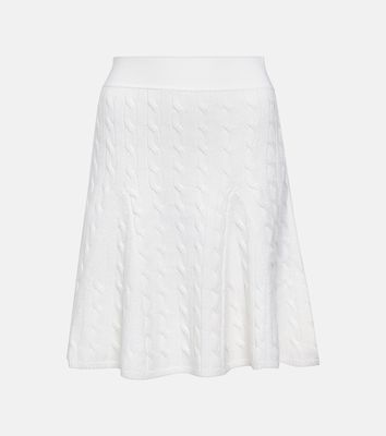 Polo Ralph Lauren Cable-knit wool and silk miniskirt