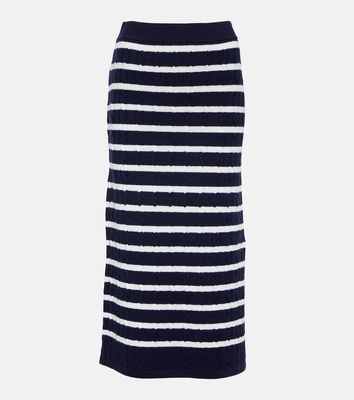Polo Ralph Lauren Cable-knit wool midi skirt