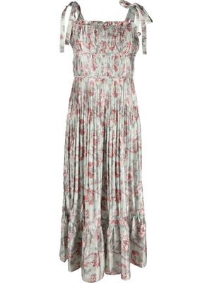 Polo Ralph Lauren Camile floral print pleated dress - Green