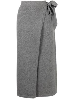 Polo Ralph Lauren cashmere-blend wrap skirt - Grey