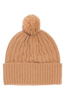 Polo Ralph Lauren Cashmere Cable Beanie in Collection Camel