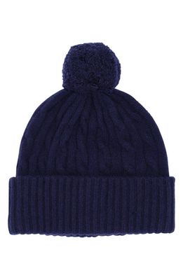 Polo Ralph Lauren Cashmere Cable Beanie in Hunter Navy