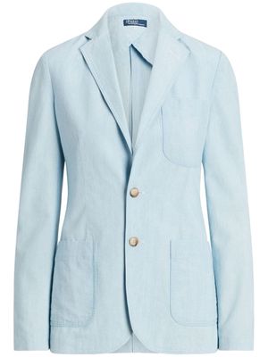 Polo Ralph Lauren chambray single-breasted blazer - Blue