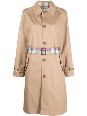 Polo Ralph Lauren check-belt cotton trench coat - Brown