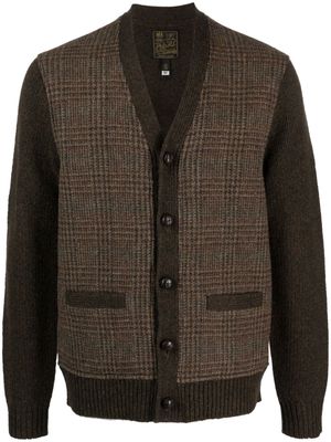 Polo Ralph Lauren checked panelled cardigan - Brown