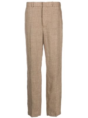 Polo Ralph Lauren checked tailored linen trousers - Brown