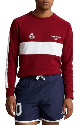 Polo Ralph Lauren Chest Stripe Long Sleeve T-Shirt in Holiday Red Multi