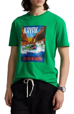 Polo Ralph Lauren Classic Fit Kayak Graphic Tee in Stem