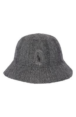 Polo Ralph Lauren Classic Merino Wool Blend Cable Bucket Hat in Charcoal