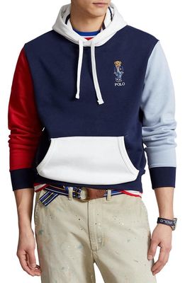 Polo Ralph Lauren Colorblock Fleece Hoodie in Navy Multi