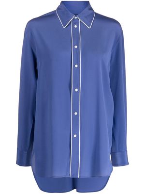 Polo Ralph Lauren contrast-piping silk shirt - Blue