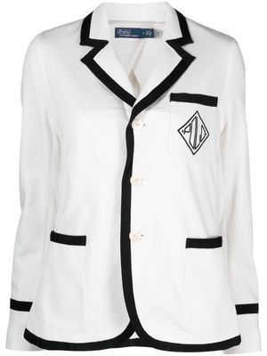 Polo Ralph Lauren contrasting-trim cotton blazer - White