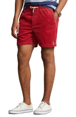 Polo Ralph Lauren Corduroy Drawstring Shorts in Red