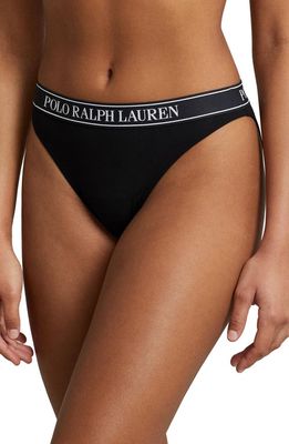 Polo Ralph Lauren Cotton Blend Bikini in Onyx