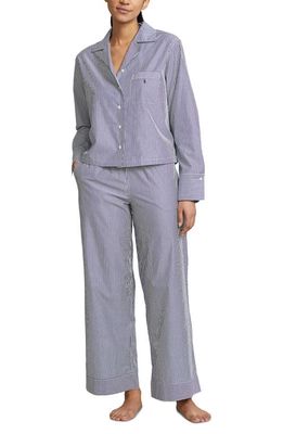 Polo Ralph Lauren Cotton Poplin Pajamas in Purple Stripes