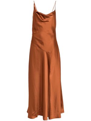 Polo Ralph Lauren cowl-neck satin gown - Brown