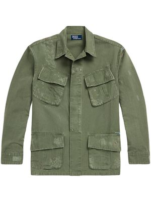 Polo Ralph Lauren distressed cotton shirt jacket - Green