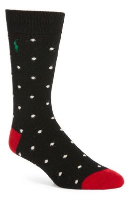 Polo Ralph Lauren Dot Pattern Socks in Black
