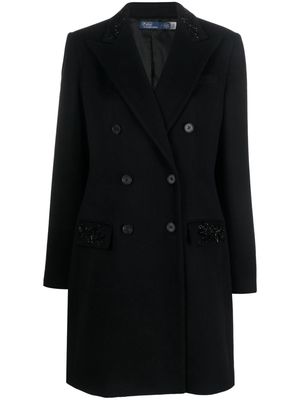 Polo Ralph Lauren double-breasted beaded coat - Black