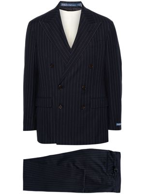 Polo Ralph Lauren double-breasted pinstriped suit - Blue