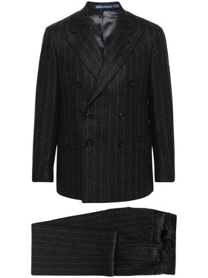 Polo Ralph Lauren double-breasted pinstriped wool suit - Grey