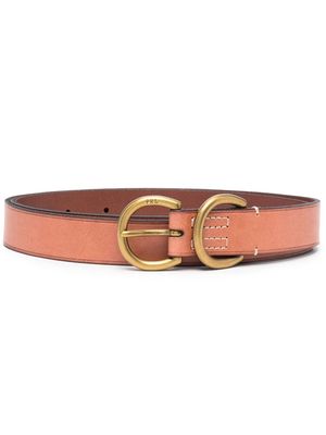 Polo Ralph Lauren double-ring leather skinny belt - Brown