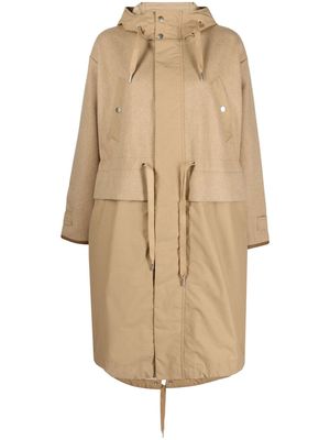 Polo Ralph Lauren drawstring-waist hooded coat - Neutrals