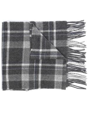 Polo Ralph Lauren Echo plaid check fringed scarf - Grey
