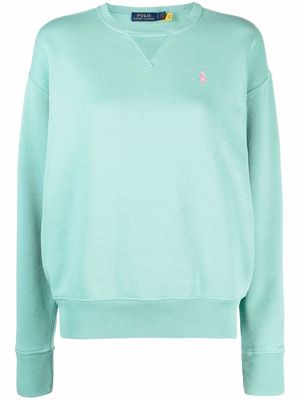 Polo Ralph Lauren embrodiered-logo crew neck sweatshirt - Green