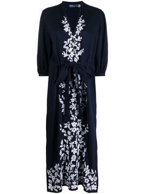 Polo Ralph Lauren embroidered cotton dress - Blue