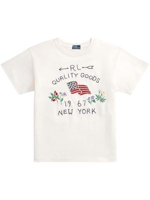 Polo Ralph Lauren embroidered cotton T-shirt - White