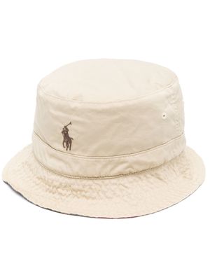Polo Ralph Lauren embroidered-logo bucket hat - Neutrals
