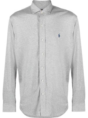 Polo Ralph Lauren embroidered-logo button-up shirt - Grey