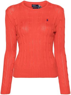 Polo Ralph Lauren embroidered-logo cable-knit jumper