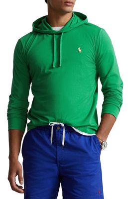 Polo Ralph Lauren Embroidered Logo Hoodie T-Shirt in Lifeboat Green