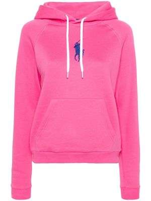 Polo Ralph Lauren embroidered-logo jersey hoodie - Pink