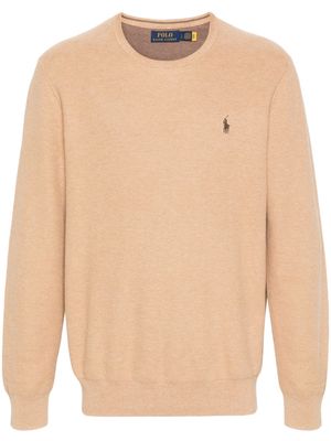 Polo Ralph Lauren embroidered-logo jumper - Brown