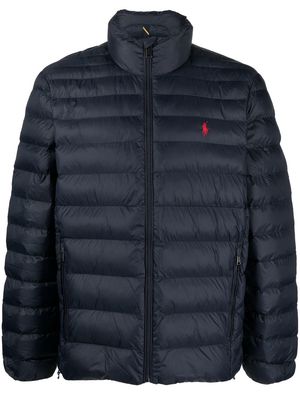 Polo Ralph Lauren embroidered-logo padded jacket - Blue