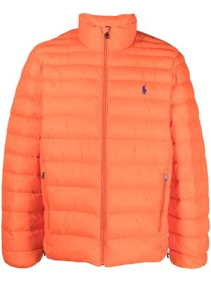 Polo Ralph Lauren embroidered-logo padded jacket - Orange