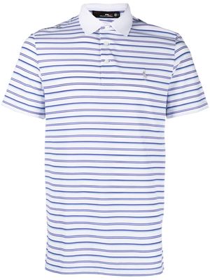 Polo Ralph Lauren embroidered-logo striped polo shirt - White
