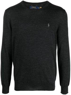 Polo Ralph Lauren embroidered-pony knit jumper - Grey